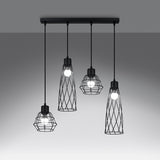 Hanglamp SUBA 4L zwart