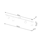 Plafondlamp LEMMI 4L zwart