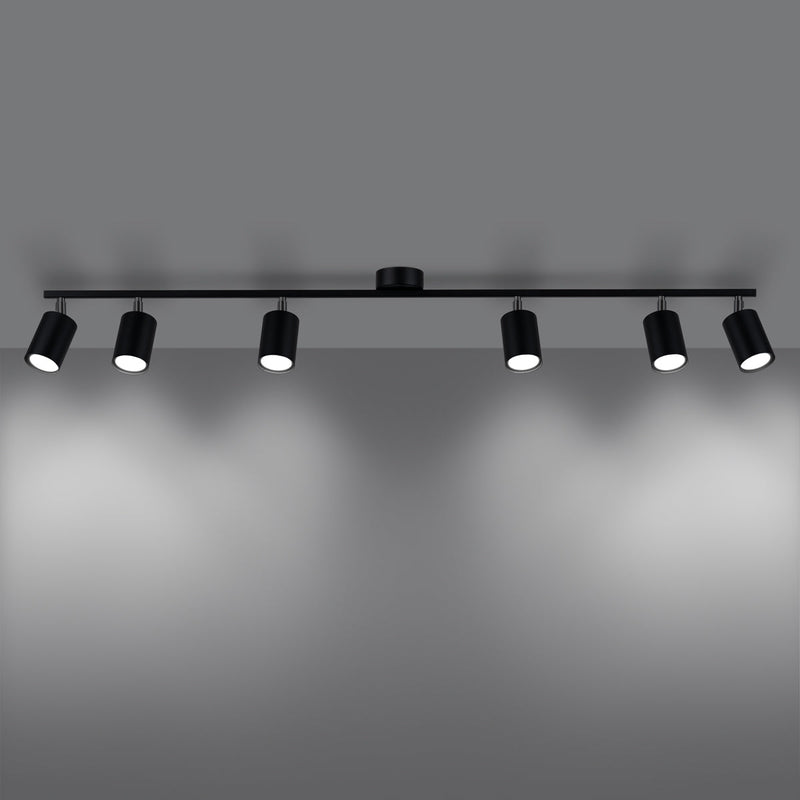 Plafondlamp LEMMI 6L zwart