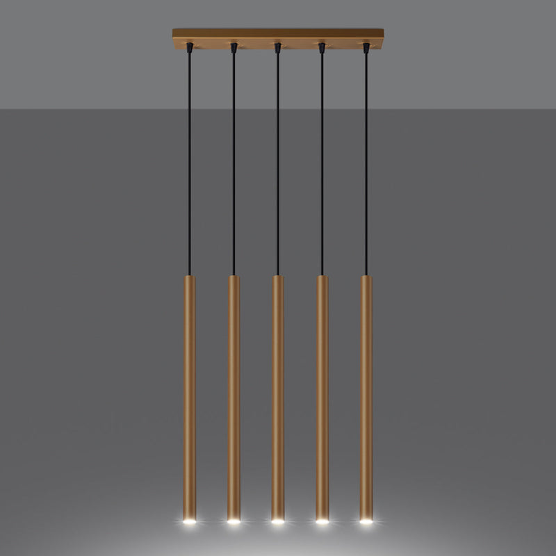 Hanglamp PASTELO 5L goud