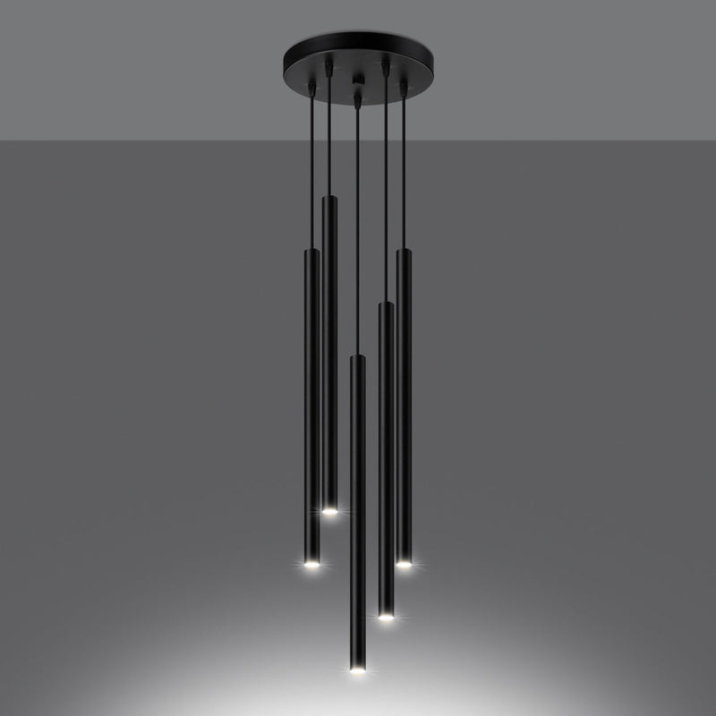 Hanglamp PASTELO 5P zwart