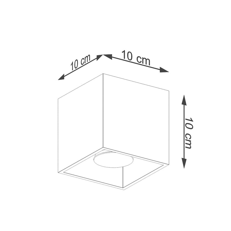 Plafondlamp QUAD 1 goud