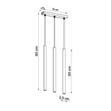 Hanglamp PASTELO 3L goud gepolijst