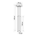 Hanglamp PASTELO 3P gepolijst goud