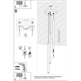Hanglamp PASTELO 3P gepolijst goud