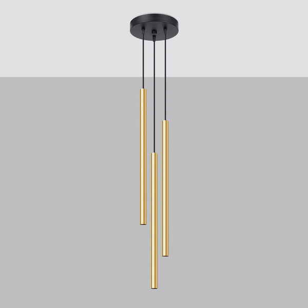 Hanglamp PASTELO 3P gepolijst goud