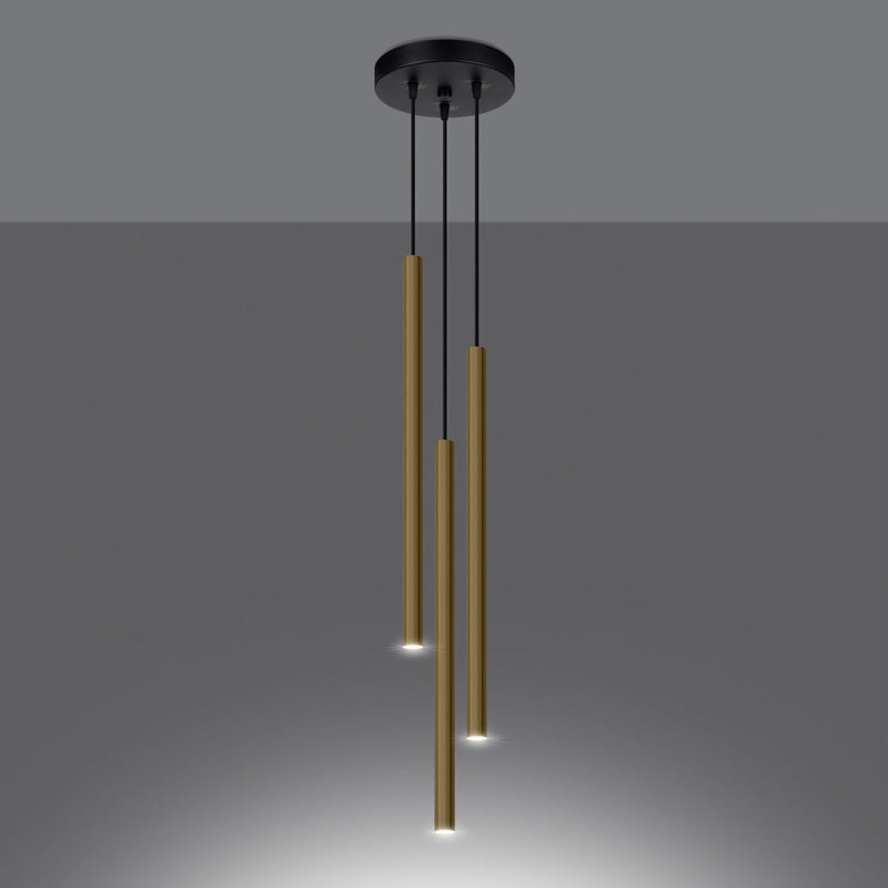 Hanglamp PASTELO 3P gepolijst goud