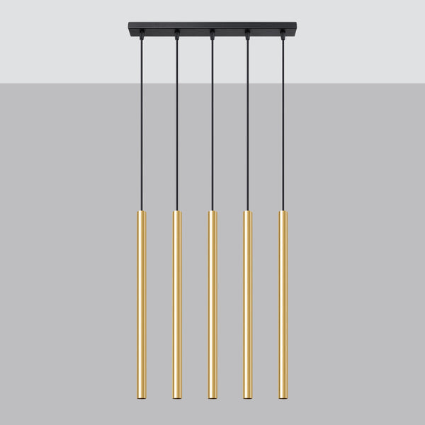 Hanglamp PASTELO 5L goud gepolijst