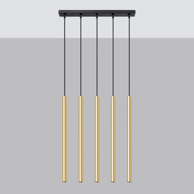 Hanglamp PASTELO 5L goud gepolijst