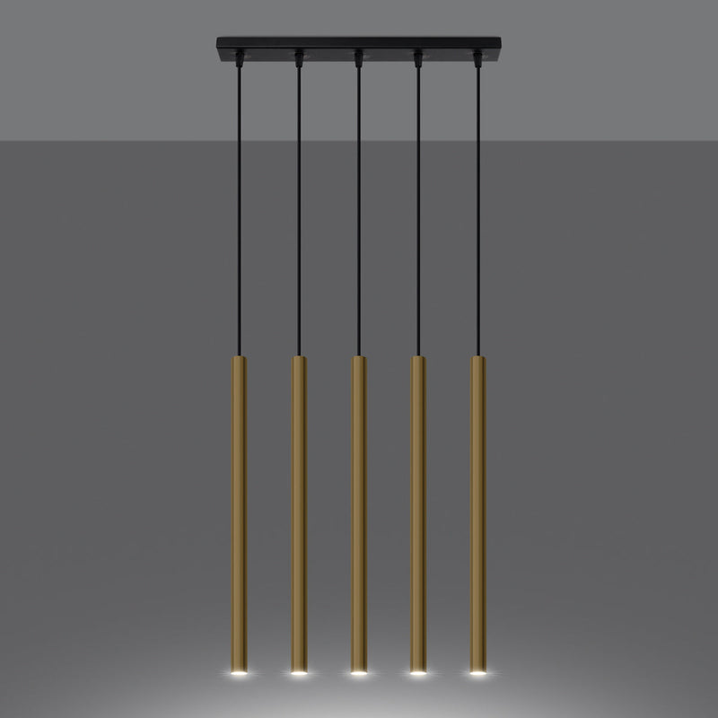 Hanglamp PASTELO 5L goud gepolijst