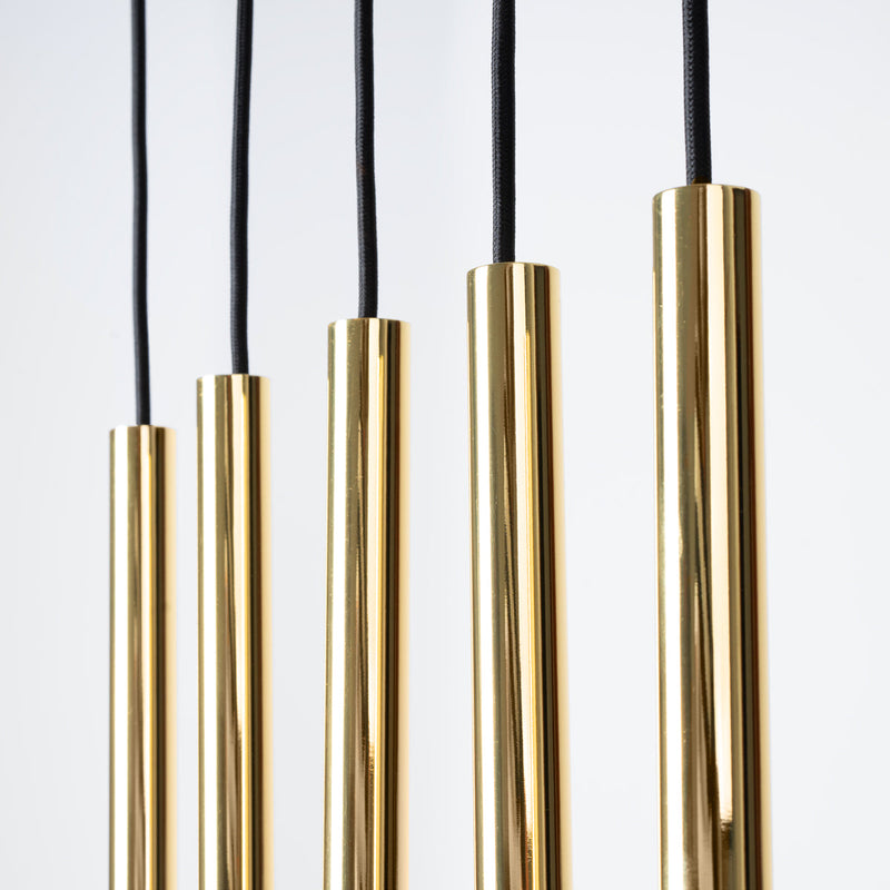 Hanglamp PASTELO 5L goud gepolijst