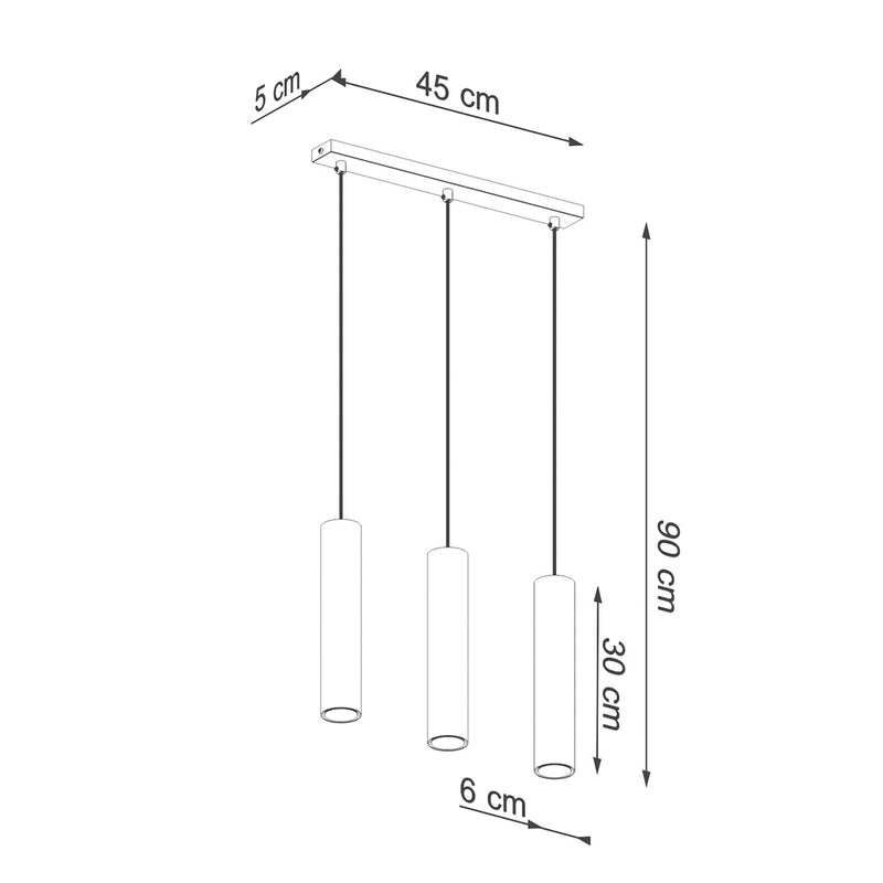 Hanglamp LAGOS 3 gepolijst goud