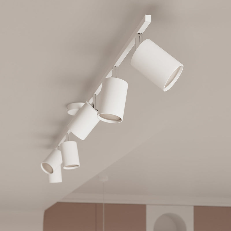 Minimalistische witte Kroonluchter LEMMI 6