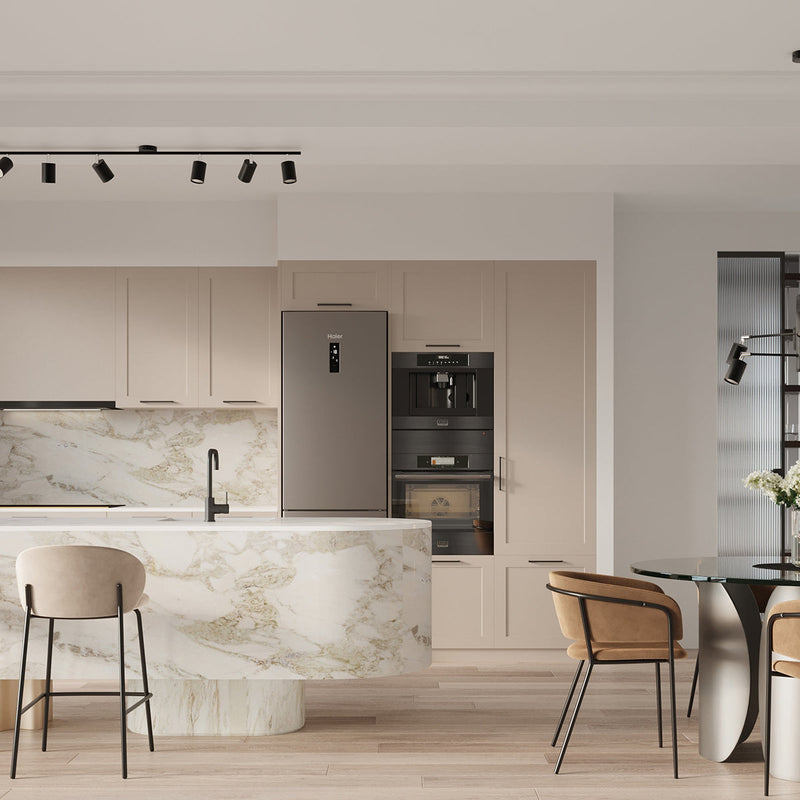 Minimalistische zwarte Kroonluchter LEMMI 6