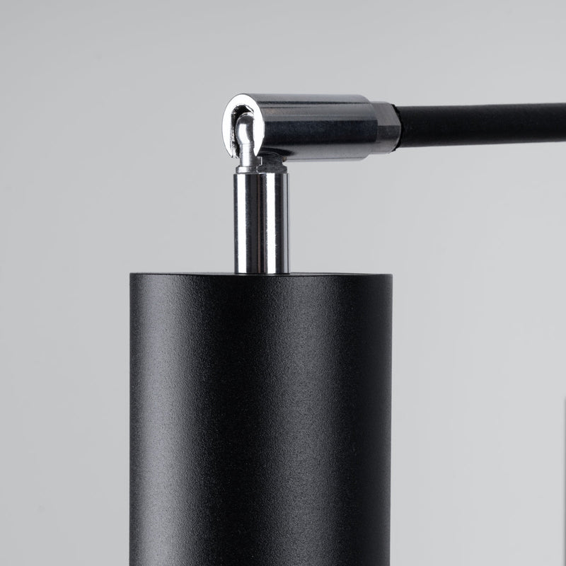 Minimalistische zwarte Kroonluchter LEMMI 6