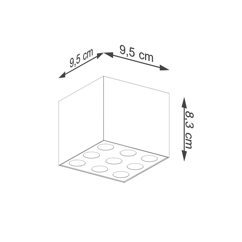 Plafondlamp OZZY zwart LED