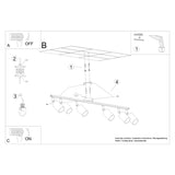 Plafondlamp LEMMI 6L wit