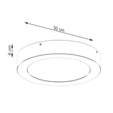 Plafondlamp ONYX 30 zwart LED 3000K