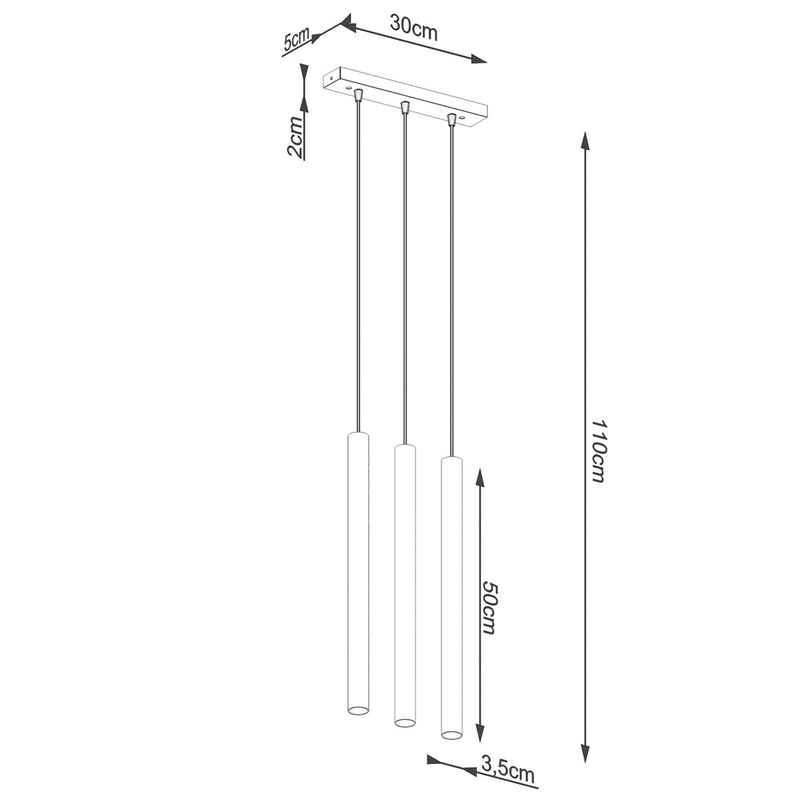 Hanglamp PASTELO 3L hout
