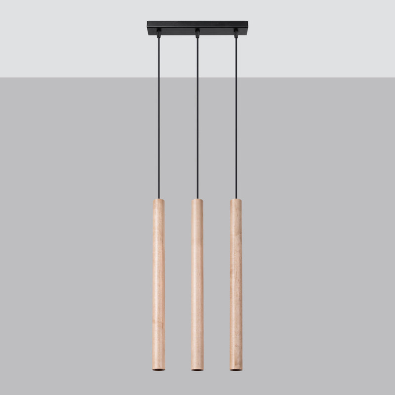 Hanglamp PASTELO 3L hout