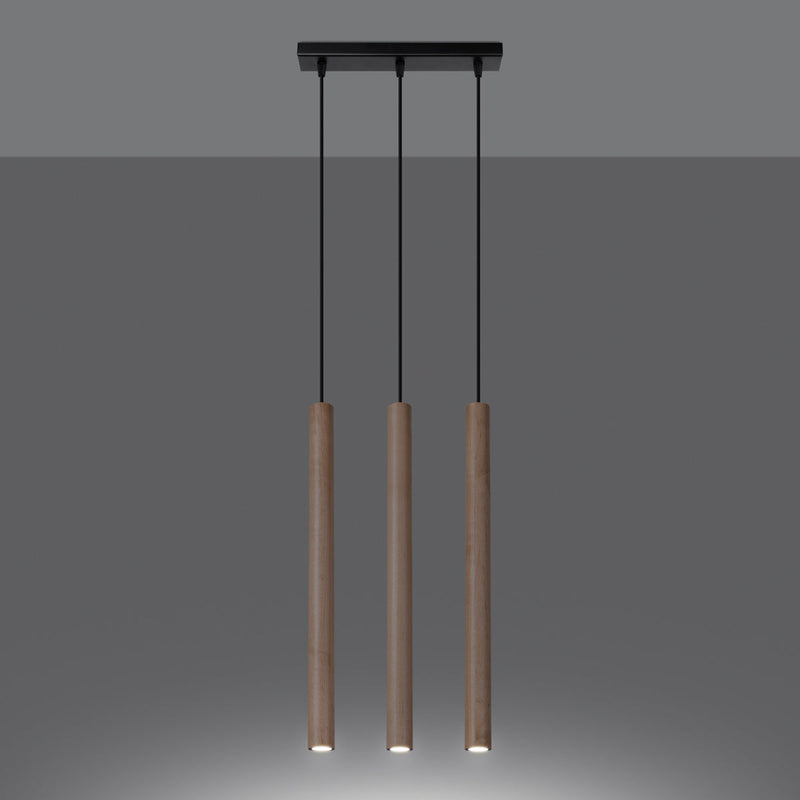 Hanglamp PASTELO 3L hout