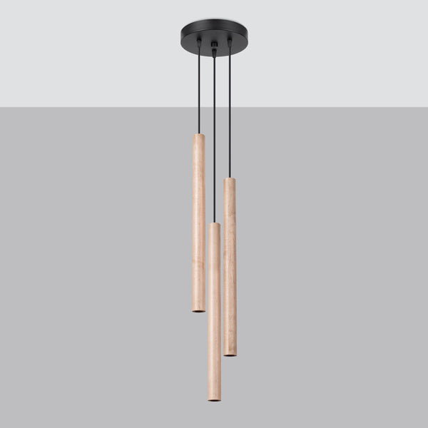 Hanglamp PASTELO 3P hout