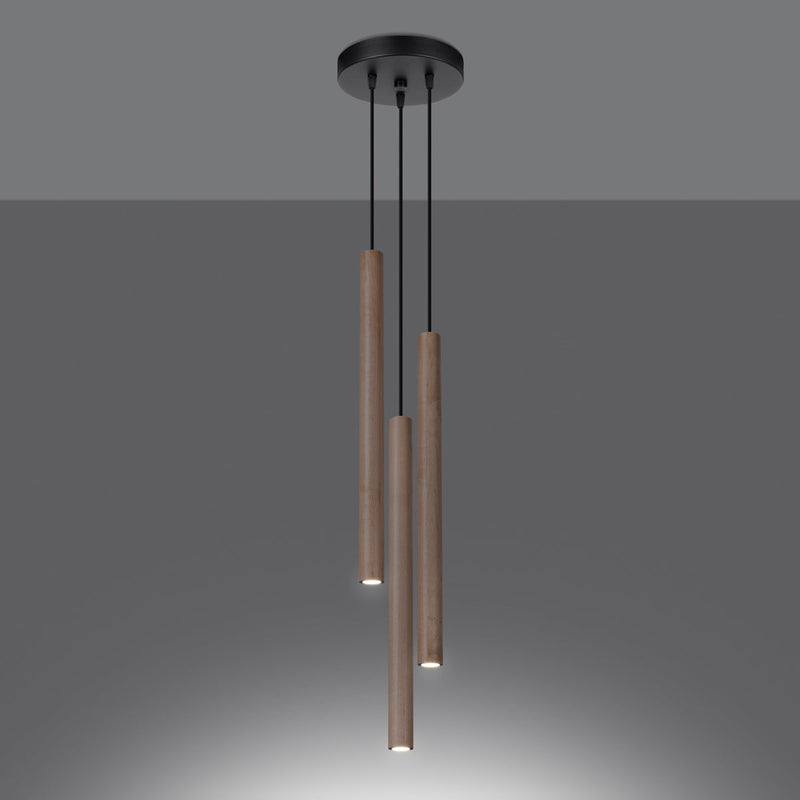 Hanglamp PASTELO 3P hout