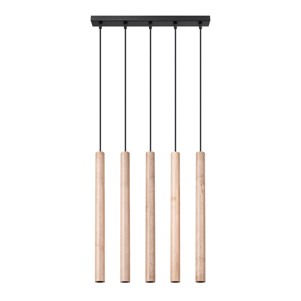 Hanglamp PASTELO 5L hout