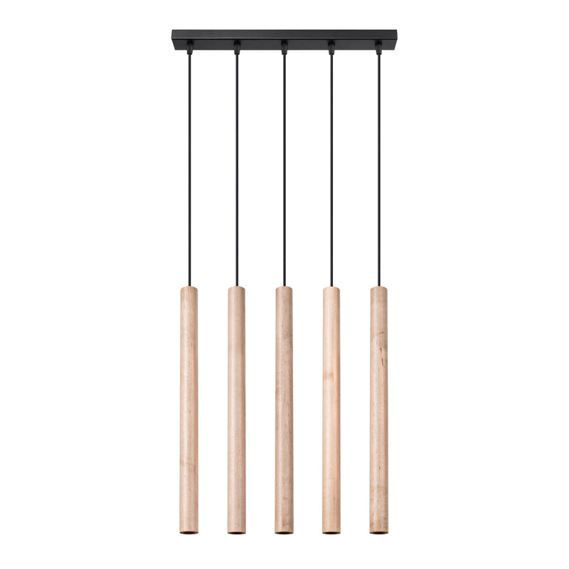 Hanglamp PASTELO 5L hout