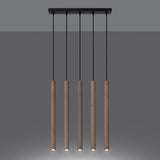 Hanglamp PASTELO 5L hout