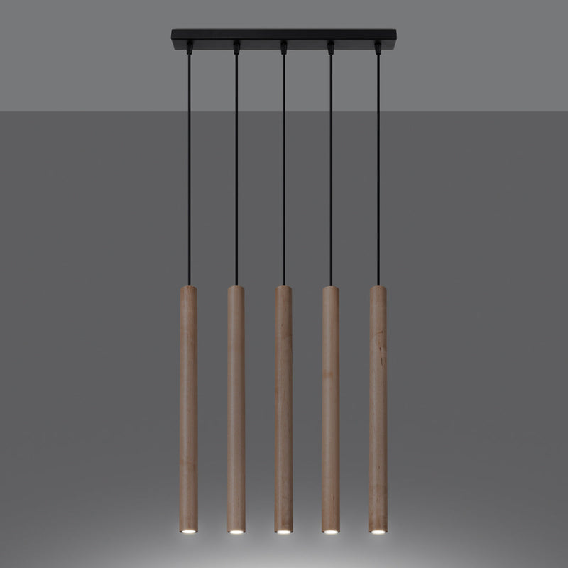 Hanglamp PASTELO 5L hout