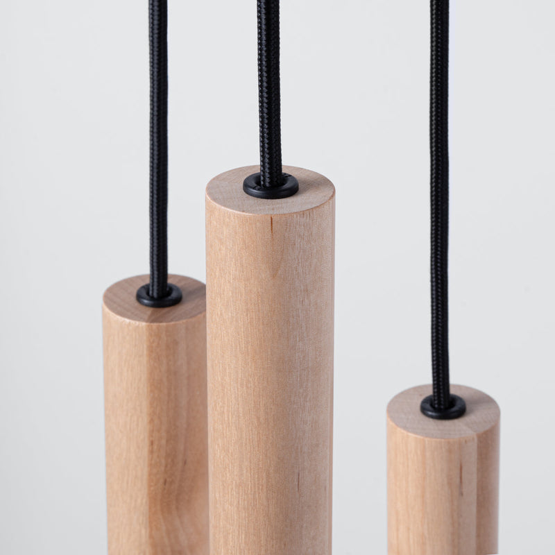 Hanglamp PASTELO 5P hout