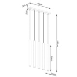 Hanglamp PASTELO 5L beton