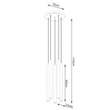 Hanglamp PASTELO 5P beton