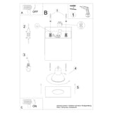 Industrieële Plafondlamp HATI grijs