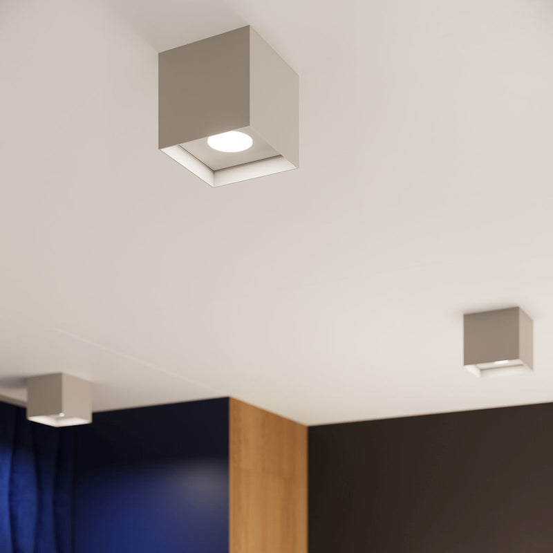 Industrieële Plafondlamp HATI grijs
