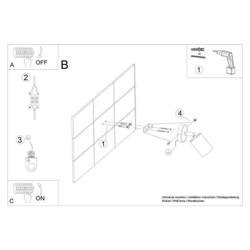 Wandlamp VERDO wit