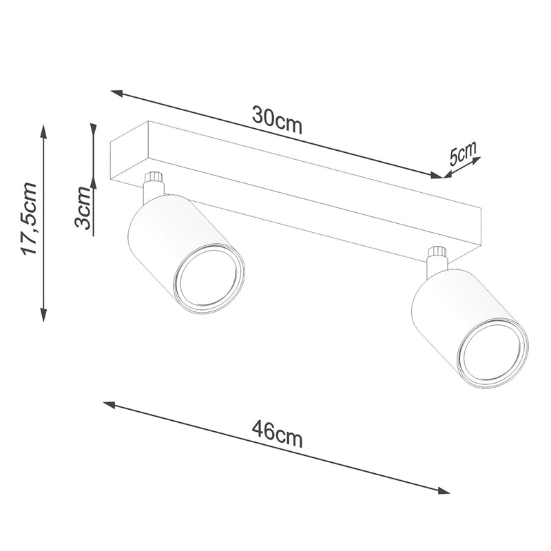 Plafondlamp VERDO 2 wit