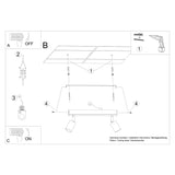 Plafondlamp VERDO 2 wit