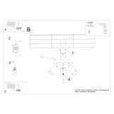 Plafondlamp VERDO 3P wit