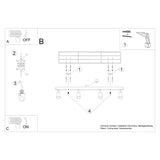 Plafondlamp VERDO 4 wit