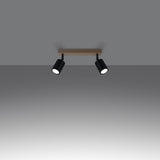 Plafondlamp VERDO 2 zwart