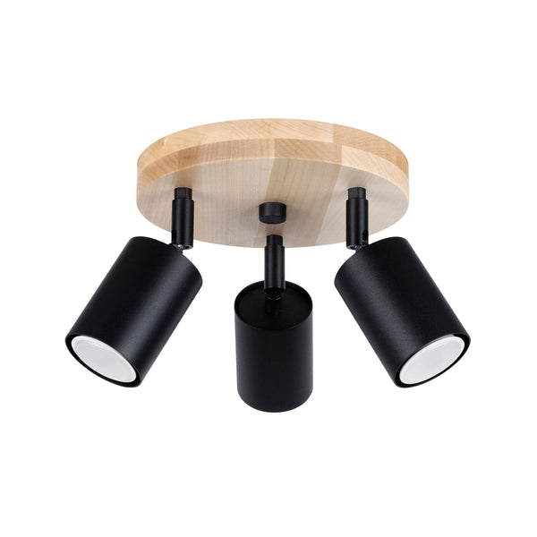 Plafondlamp VERDO 3P zwart