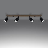 Plafondlamp VERDO 4 zwart
