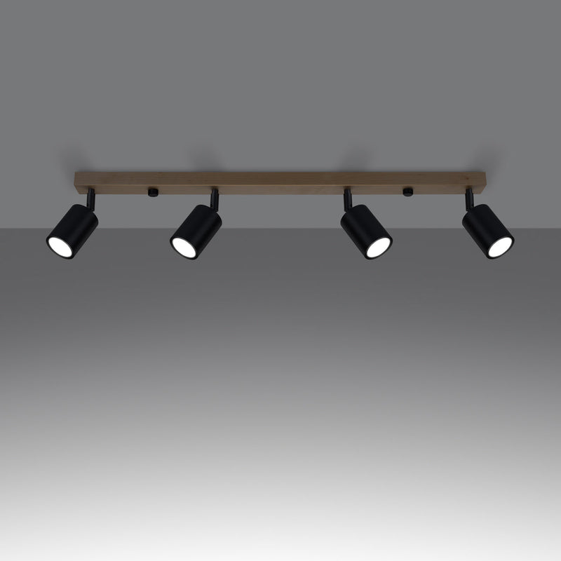 Plafondlamp VERDO 4 zwart