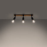 Plafondlamp ZUCA 3 zwart