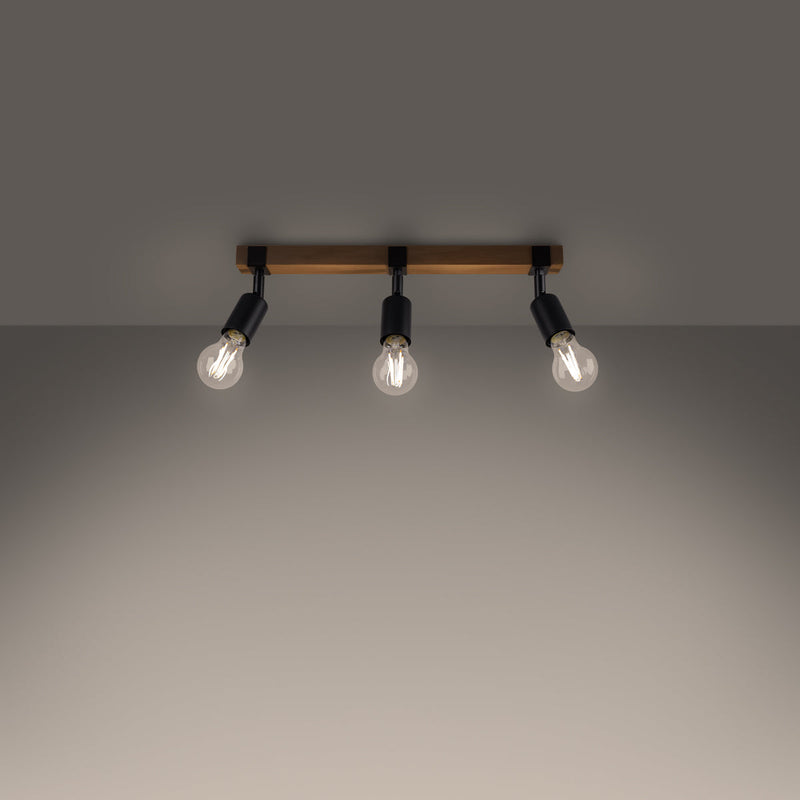 Plafondlamp ZUCA 3 zwart