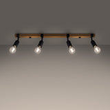 Plafondlamp ZUCA 4 zwart
