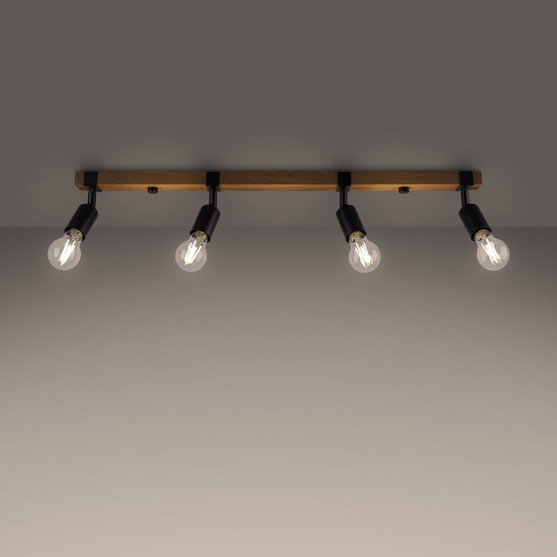 Plafondlamp ZUCA 4 zwart