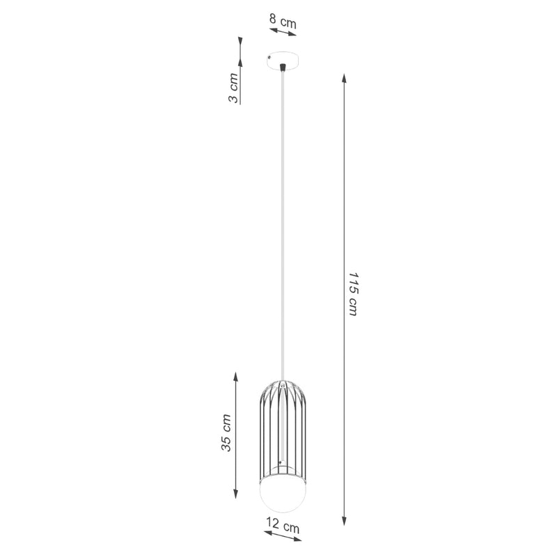 Hanglamp BRINA 1 zwart